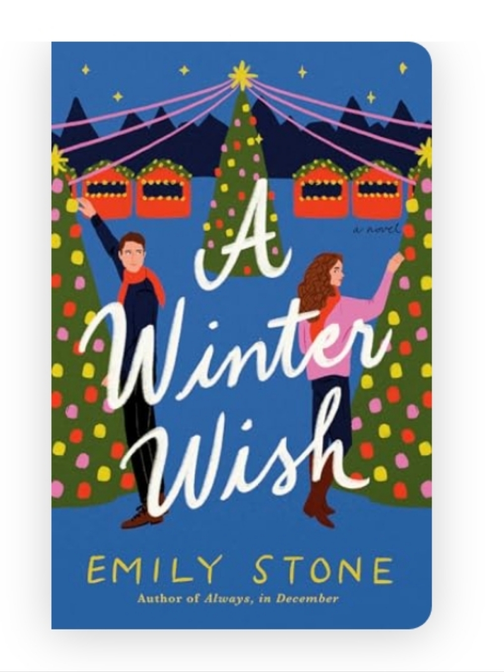 A Winter Wish by Emily Stone — Festive Blue Holiday Novel Paperback